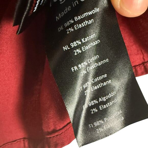 Hell Bunny Petunia Burgundy Red V-Neck Cap Sleeve Pinup Retro Top Size XS - Picture 7 of 9